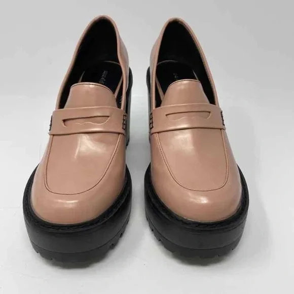 Madden Girl Size 9 Blush Pink Kassidy Platform Lug Sole Loafers - Picture 3 of 6